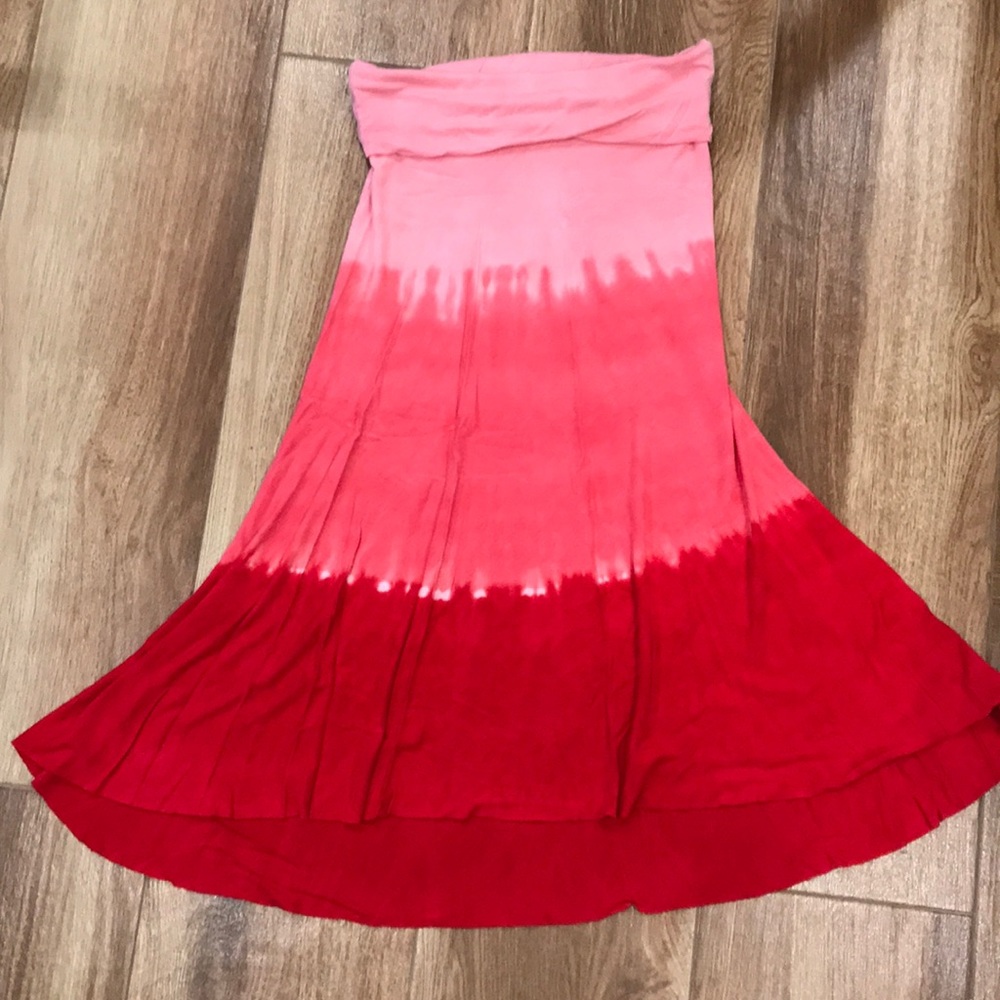 Ombré skirt/strapless dress